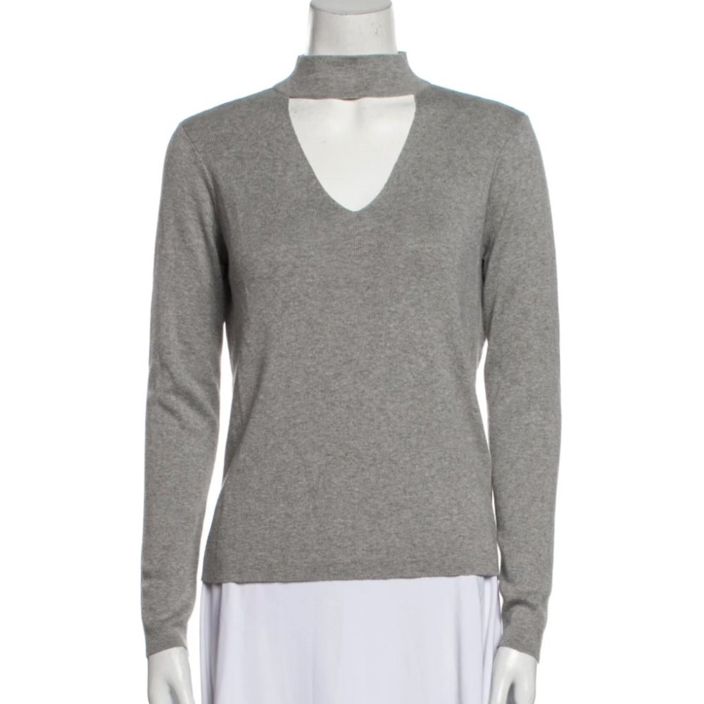 Milly Gray Cutout Sweater